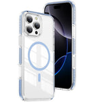 Étui de téléphone hybride en acrylique et TPU magnétique transparent Crystal Shield, pour iPhone 17 Pro Max, pour iPhone 17 Pro, pour iPhone 17, pour iPhone Air, pour iPhone 16 Pro Max, pour iPhone 16 Pro