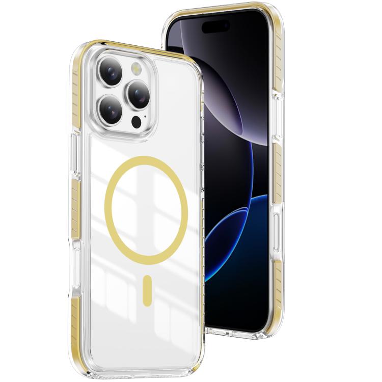 Étui de téléphone hybride en acrylique et TPU magnétique transparent Crystal Shield, pour iPhone 17 Pro Max, pour iPhone 17 Pro, pour iPhone 17, pour iPhone Air, pour iPhone 16 Pro Max, pour iPhone 16 Pro