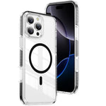 Étui de téléphone hybride en acrylique et TPU magnétique transparent Crystal Shield, pour iPhone 17 Pro Max, pour iPhone 17 Pro, pour iPhone 17, pour iPhone Air, pour iPhone 16 Pro Max, pour iPhone 16 Pro