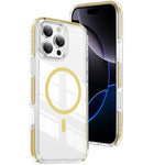 Étui de téléphone hybride en acrylique et TPU magnétique transparent Crystal Shield, pour iPhone 17 Pro Max, pour iPhone 17 Pro, pour iPhone 17, pour iPhone Air, pour iPhone 16 Pro Max, pour iPhone 16 Pro