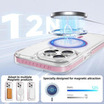 Coque de téléphone hybride TPU en acrylique magnétique transparent Crystal Shield, Pour iPhone 14 Plus, Pour iPhone 14 / 13, Pour iPhone 14 Pro, Pour iPhone 14 Pro Max, Pour iPhone 13 Pro Max, Pour iPhone 13 Pro