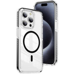 Coque de téléphone hybride TPU en acrylique magnétique transparent Crystal Shield, Pour iPhone 14 Plus, Pour iPhone 14 / 13, Pour iPhone 14 Pro, Pour iPhone 14 Pro Max, Pour iPhone 13 Pro Max, Pour iPhone 13 Pro