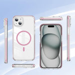 Coque de téléphone hybride TPU en acrylique magnétique transparent Crystal Shield, Pour iPhone 14 Plus, Pour iPhone 14 / 13, Pour iPhone 14 Pro, Pour iPhone 14 Pro Max, Pour iPhone 13 Pro Max, Pour iPhone 13 Pro