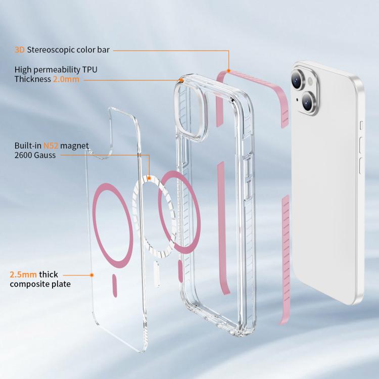Coque de téléphone hybride TPU en acrylique magnétique transparent Crystal Shield, Pour iPhone 14 Plus, Pour iPhone 14 / 13, Pour iPhone 14 Pro, Pour iPhone 14 Pro Max, Pour iPhone 13 Pro Max, Pour iPhone 13 Pro