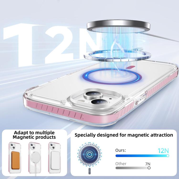 Coque de téléphone hybride TPU en acrylique magnétique transparent Crystal Shield, Pour iPhone 14 Plus, Pour iPhone 14 / 13, Pour iPhone 14 Pro, Pour iPhone 14 Pro Max, Pour iPhone 13 Pro Max, Pour iPhone 13 Pro