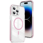 Coque de téléphone hybride TPU en acrylique magnétique transparent Crystal Shield, Pour iPhone 14 Plus, Pour iPhone 14 / 13, Pour iPhone 14 Pro, Pour iPhone 14 Pro Max, Pour iPhone 13 Pro Max, Pour iPhone 13 Pro