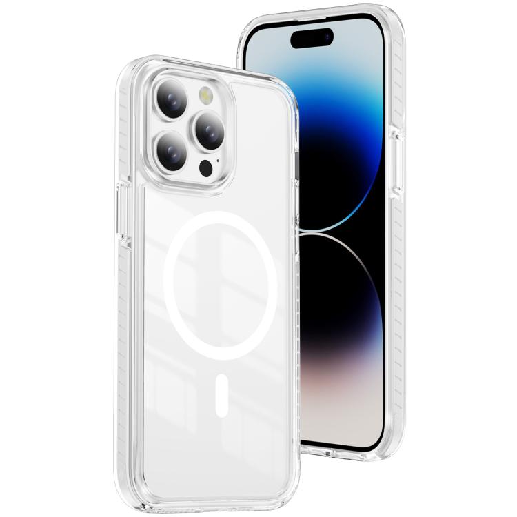 Coque de téléphone hybride TPU en acrylique magnétique transparent Crystal Shield, Pour iPhone 14 Plus, Pour iPhone 14 / 13, Pour iPhone 14 Pro, Pour iPhone 14 Pro Max, Pour iPhone 13 Pro Max, Pour iPhone 13 Pro