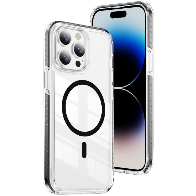 Coque de téléphone hybride TPU en acrylique magnétique transparent Crystal Shield, Pour iPhone 14 Plus, Pour iPhone 14 / 13, Pour iPhone 14 Pro, Pour iPhone 14 Pro Max, Pour iPhone 13 Pro Max, Pour iPhone 13 Pro