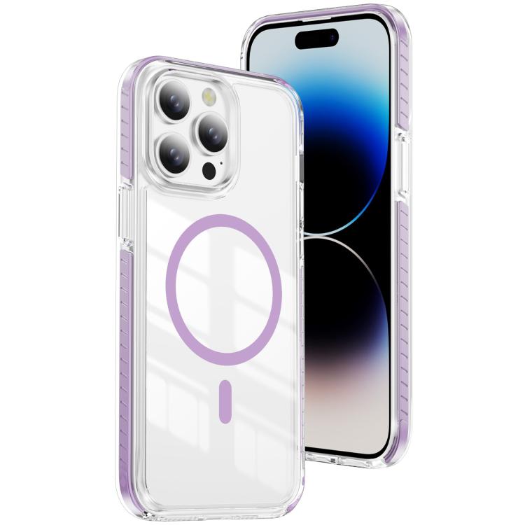 Coque de téléphone hybride TPU en acrylique magnétique transparent Crystal Shield, Pour iPhone 14 Plus, Pour iPhone 14 / 13, Pour iPhone 14 Pro, Pour iPhone 14 Pro Max, Pour iPhone 13 Pro Max, Pour iPhone 13 Pro