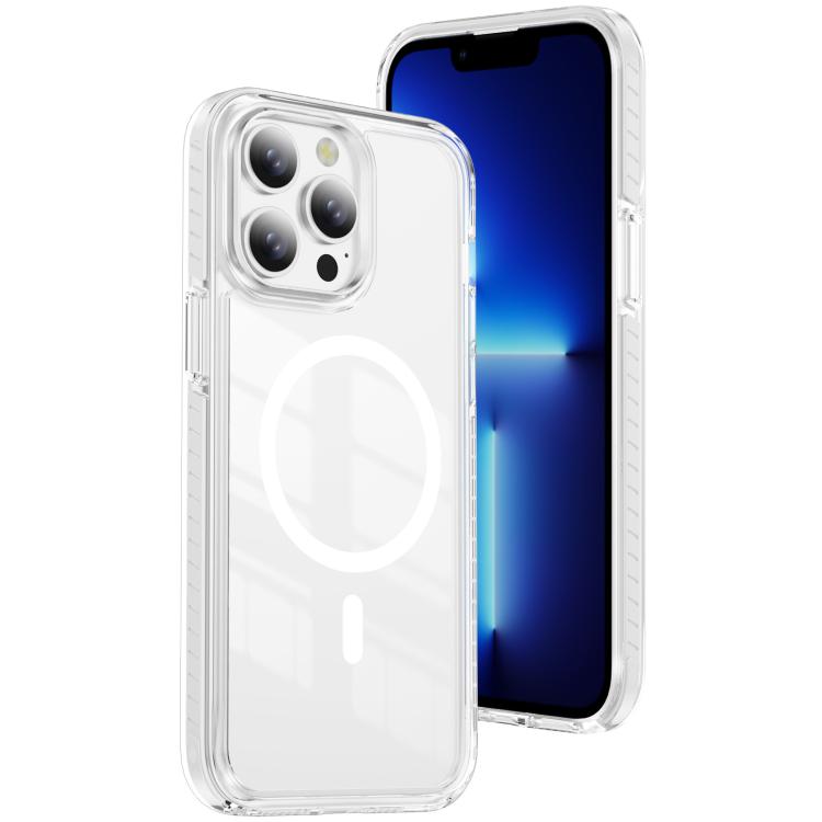 Coque de téléphone hybride TPU en acrylique magnétique transparent Crystal Shield, Pour iPhone 14 Plus, Pour iPhone 14 / 13, Pour iPhone 14 Pro, Pour iPhone 14 Pro Max, Pour iPhone 13 Pro Max, Pour iPhone 13 Pro