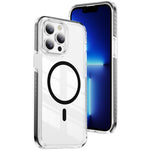 Coque de téléphone hybride TPU en acrylique magnétique transparent Crystal Shield, Pour iPhone 14 Plus, Pour iPhone 14 / 13, Pour iPhone 14 Pro, Pour iPhone 14 Pro Max, Pour iPhone 13 Pro Max, Pour iPhone 13 Pro