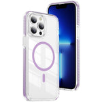 Coque de téléphone hybride TPU en acrylique magnétique transparent Crystal Shield, Pour iPhone 14 Plus, Pour iPhone 14 / 13, Pour iPhone 14 Pro, Pour iPhone 14 Pro Max, Pour iPhone 13 Pro Max, Pour iPhone 13 Pro