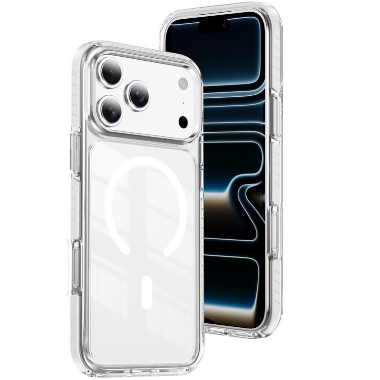 Étui de téléphone hybride en acrylique et TPU magnétique transparent Crystal Shield, pour iPhone 17 Pro Max, pour iPhone 17 Pro, pour iPhone 17, pour iPhone Air, pour iPhone 16 Pro Max, pour iPhone 16 Pro