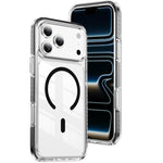 Étui de téléphone hybride en acrylique et TPU magnétique transparent Crystal Shield, pour iPhone 17 Pro Max, pour iPhone 17 Pro, pour iPhone 17, pour iPhone Air, pour iPhone 16 Pro Max, pour iPhone 16 Pro