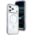 Étui de téléphone hybride en acrylique et TPU magnétique transparent Crystal Shield, pour iPhone 17 Pro Max, pour iPhone 17 Pro, pour iPhone 17, pour iPhone Air, pour iPhone 16 Pro Max, pour iPhone 16 Pro
