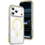 Étui de téléphone hybride en acrylique et TPU magnétique transparent Crystal Shield, pour iPhone 17 Pro Max, pour iPhone 17 Pro, pour iPhone 17, pour iPhone Air, pour iPhone 16 Pro Max, pour iPhone 16 Pro