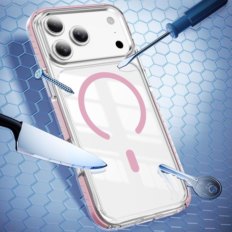 Étui de téléphone hybride en acrylique et TPU magnétique transparent Crystal Shield, pour iPhone 17 Pro Max, pour iPhone 17 Pro, pour iPhone 17, pour iPhone Air, pour iPhone 16 Pro Max, pour iPhone 16 Pro
