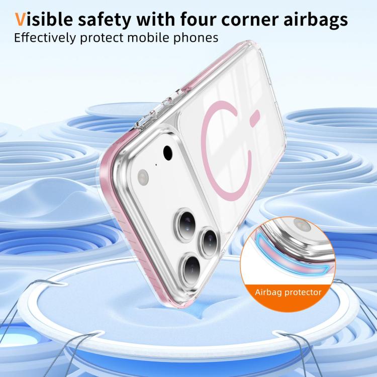 Étui de téléphone hybride en acrylique et TPU magnétique transparent Crystal Shield, pour iPhone 17 Pro Max, pour iPhone 17 Pro, pour iPhone 17, pour iPhone Air, pour iPhone 16 Pro Max, pour iPhone 16 Pro