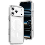 Étui de téléphone hybride en acrylique et TPU magnétique transparent Crystal Shield, pour iPhone 17 Pro Max, pour iPhone 17 Pro, pour iPhone 17, pour iPhone Air, pour iPhone 16 Pro Max, pour iPhone 16 Pro