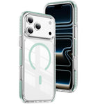 Étui de téléphone hybride en acrylique et TPU magnétique transparent Crystal Shield, pour iPhone 17 Pro Max, pour iPhone 17 Pro, pour iPhone 17, pour iPhone Air, pour iPhone 16 Pro Max, pour iPhone 16 Pro