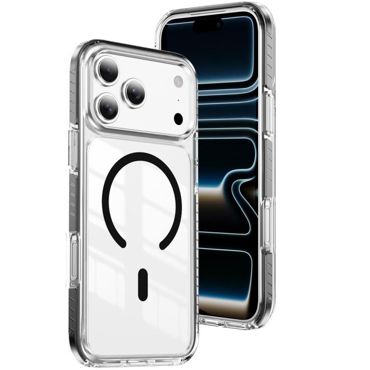 Étui de téléphone hybride en acrylique et TPU magnétique transparent Crystal Shield, pour iPhone 17 Pro Max, pour iPhone 17 Pro, pour iPhone 17, pour iPhone Air, pour iPhone 16 Pro Max, pour iPhone 16 Pro