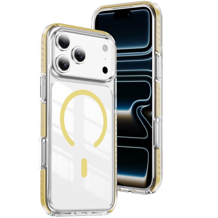 Étui de téléphone hybride en acrylique et TPU magnétique transparent Crystal Shield, pour iPhone 17 Pro Max, pour iPhone 17 Pro, pour iPhone 17, pour iPhone Air, pour iPhone 16 Pro Max, pour iPhone 16 Pro