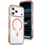 Étui de téléphone hybride en acrylique et TPU magnétique transparent Crystal Shield, pour iPhone 17 Pro Max, pour iPhone 17 Pro, pour iPhone 17, pour iPhone Air, pour iPhone 16 Pro Max, pour iPhone 16 Pro