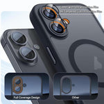 Coque de téléphone givrée magnétique XDcase Skin Feel avec film de protection d'objectif, Pour iPhone 17 Pro Max, Pour iPhone 17 Pro, Pour iPhone 17, Pour iPhone Air