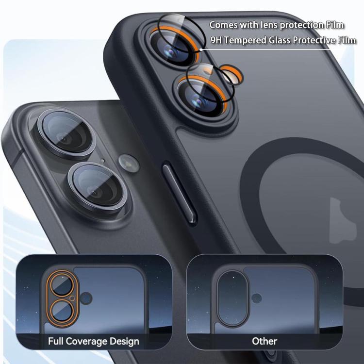 Coque de téléphone givrée magnétique XDcase Skin Feel avec film de protection d'objectif, Pour iPhone 17 Pro Max, Pour iPhone 17 Pro, Pour iPhone 17, Pour iPhone Air