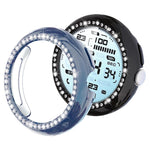 xDfind Single Row Diamond Hollow PC Watch Cover, For Google Pixel Watch 4 / Watch 3 45mm, For Google Pixel Watch 4 / 3 / 2 / 1 41mm