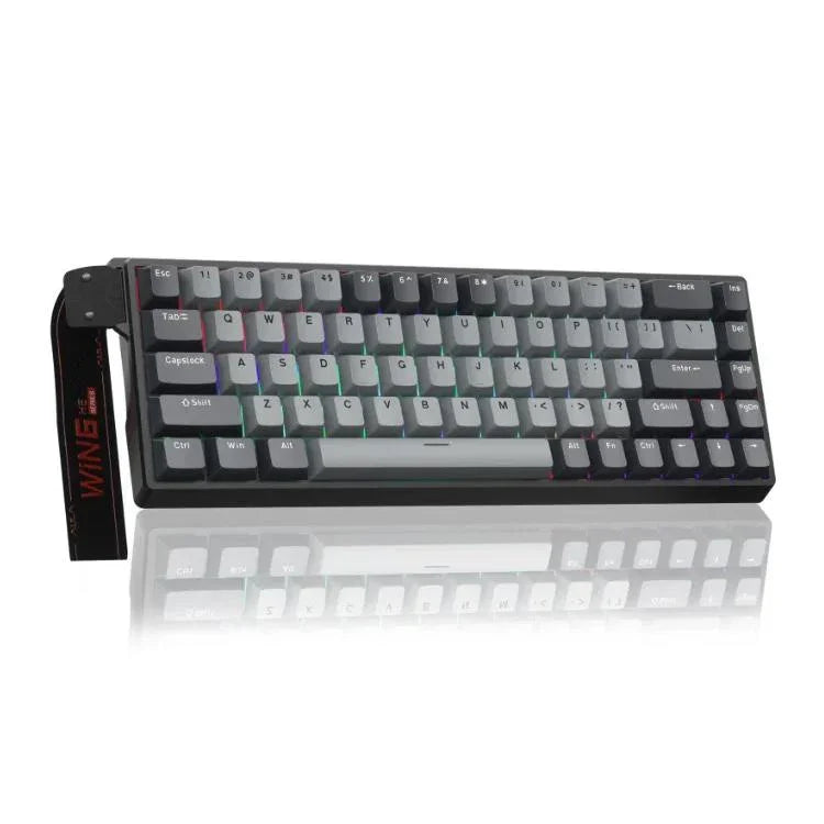 Clavier filaire RGB AULA WIN68HE Version Pro 68 touches, WIN68HE Axe magnétique gris foncé+gris clair en forme