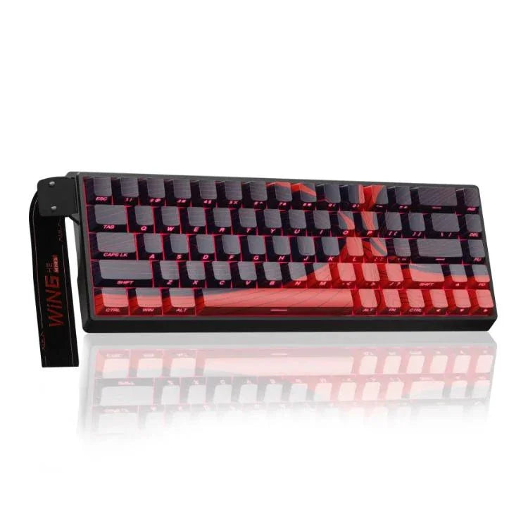 Clavier filaire RGB AULA WIN68HE Version MAX 68 touches, WIN68HE Axe magnétique Wing Chun rouge