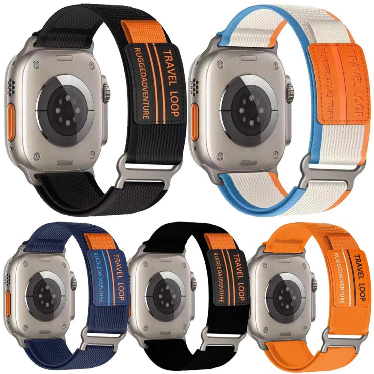 Lot de 5 bracelets de montre en nylon tressé avec boucle en métal à double section xDfind, pour Apple Watch 42 / 44 / 45 / 46 / 49 mm, pour Apple Watch 38 / 40 / 41 / S11 42 mm