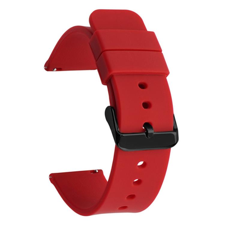 xDfind Stainless Steel Black Pin Buckle Solid Color Silicone Waterproof Watch Band, 16mm, 18mm, 19mm