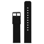 xDfind Stainless Steel Black Pin Buckle Solid Color Silicone Waterproof Watch Band, 20mm, 21mm, 22mm