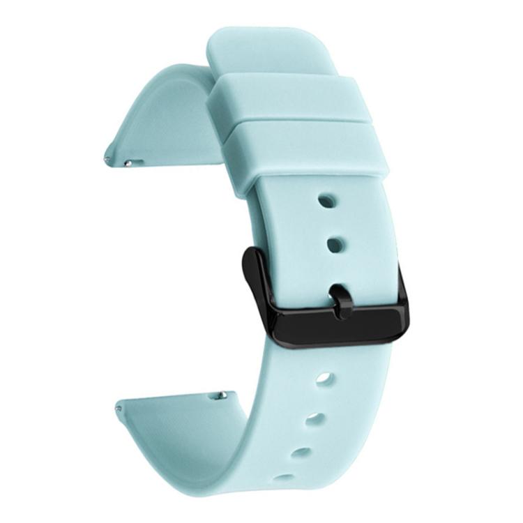 xDfind Stainless Steel Black Pin Buckle Solid Color Silicone Waterproof Watch Band, 20mm, 21mm, 22mm