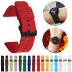 xDfind Stainless Steel Black Pin Buckle Solid Color Silicone Waterproof Watch Band, 24mm