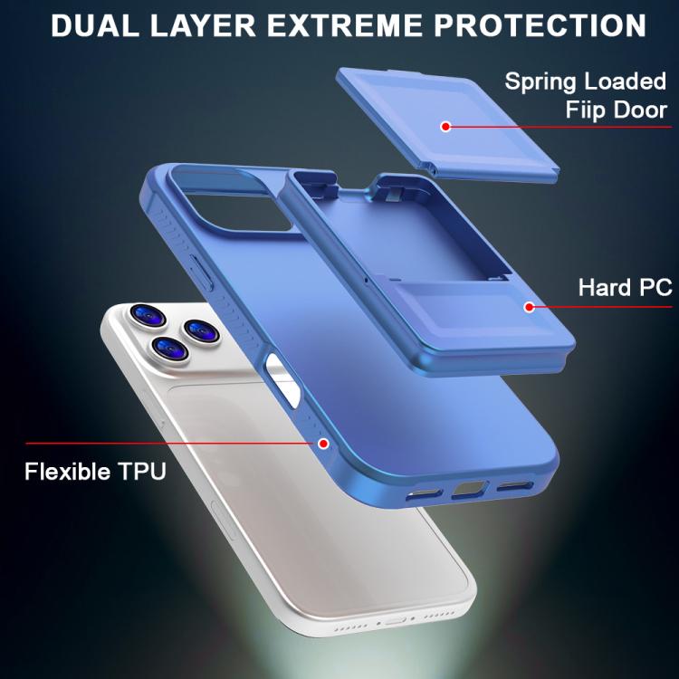 Coque de téléphone avec porte-cartes miroir caché en TPU toucher doux et béquille, pour iPhone 17 Pro Max, pour iPhone 17 Pro, pour iPhone 17, pour iPhone Air