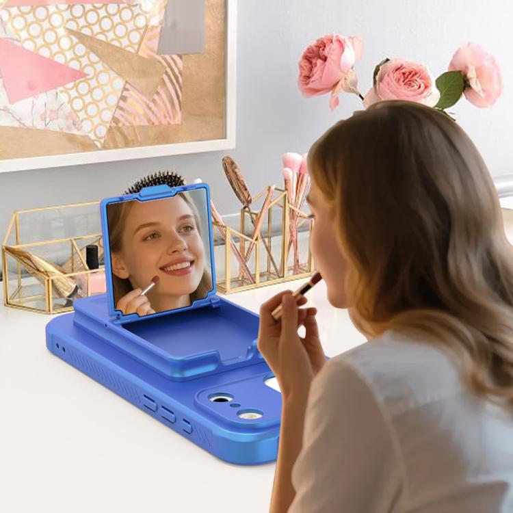 Coque de téléphone avec porte-cartes miroir caché en TPU toucher doux et béquille, pour iPhone 17 Pro Max, pour iPhone 17 Pro, pour iPhone 17, pour iPhone Air