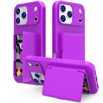 Étui de téléphone avec sac à cartes miroir caché horizontal en TPU hybride PC toucher peau, pour iPhone 17 Pro Max, pour iPhone 17 Pro, pour iPhone 17, pour iPhone Air