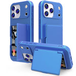Étui de téléphone avec sac à cartes miroir caché horizontal en TPU hybride PC toucher peau, pour iPhone 17 Pro Max, pour iPhone 17 Pro, pour iPhone 17, pour iPhone Air
