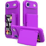 Étui de téléphone avec sac à cartes miroir caché horizontal en TPU hybride PC toucher peau, pour iPhone 17 Pro Max, pour iPhone 17 Pro, pour iPhone 17, pour iPhone Air