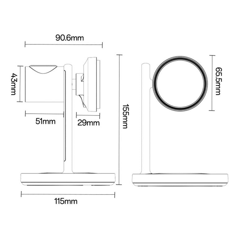 Station de recharge magnétique sans fil 3-en-1 Yesido DS40 Qi2.2, DS40