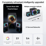 Enceinte Bluetooth RGB colorée 2.1 canaux 40W avec subwoofer Yesido YSW41, YSW41