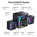 Enceinte Bluetooth RGB colorée 2.1 canaux 40W avec subwoofer Yesido YSW41, YSW41