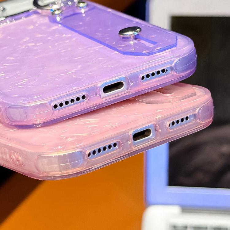 Coque de téléphone TPU avec support bracelet texture ondulée plaquée et film pour lentille, pour iPhone 13