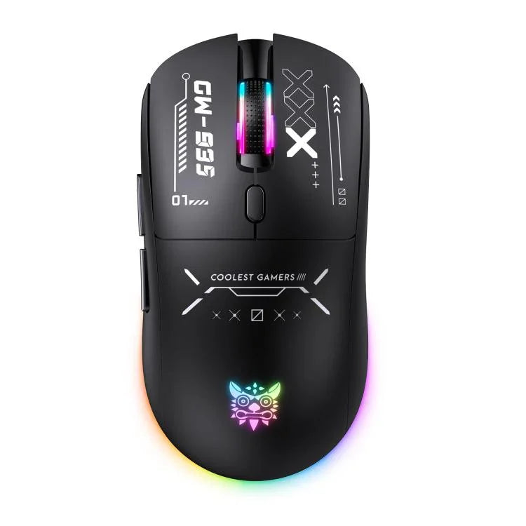 Souris sans fil ONIKUMA CW935 12800DPI 2.4GHz + BT + filaire tri-mode RGB, CW935