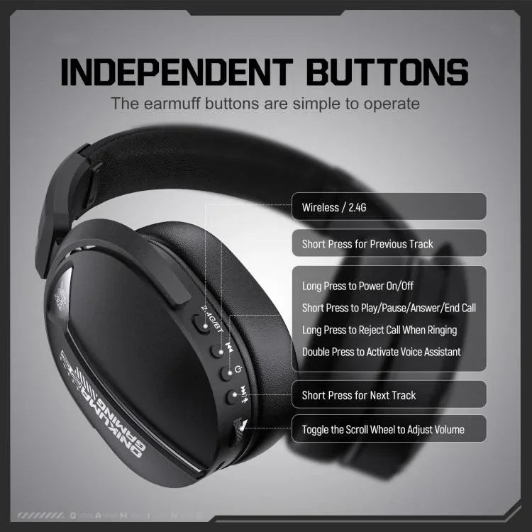 Casque gaming ONIKUMA GT887 Bluetooth 2,4G filaire / sans fil à quatre modes, GT887