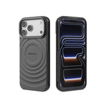 Coque de téléphone magnétique en TPU texturé vague BIBERCAS, pour iPhone 17 Pro Max