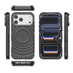 Coque de téléphone magnétique en TPU texturé vague BIBERCAS, pour iPhone 17 Pro Max